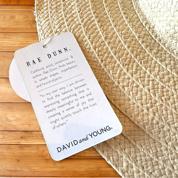 RAE DUNN “VACAY MODE” Wide Brim Straw Hat - UPF 50+ - NWT - Picture 5 of 8